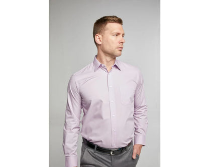 King Sze Classic Easy Care Long Sleeve Shirt - Lilac