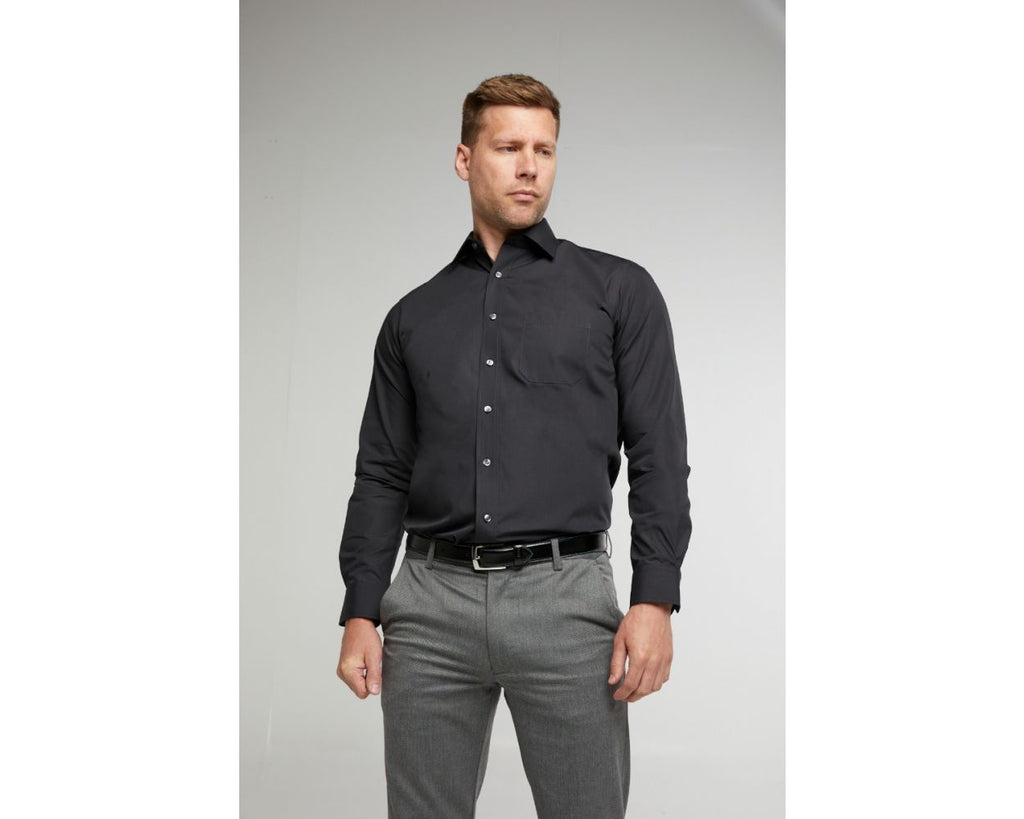 Classic Easy Care Long Sleeve Shirt - Black