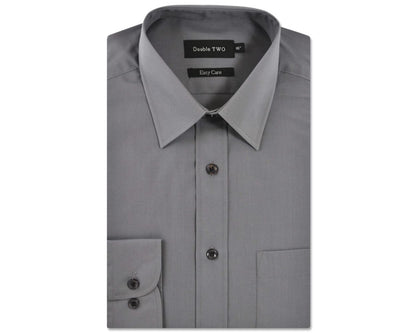 King Sze Classic Easy Care Long Sleeve Shirt - Silver