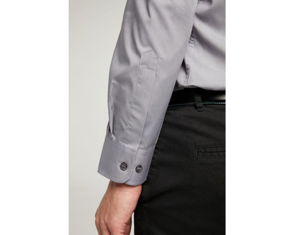 Classic Easy Care Long Sleeve Shirt - Silver