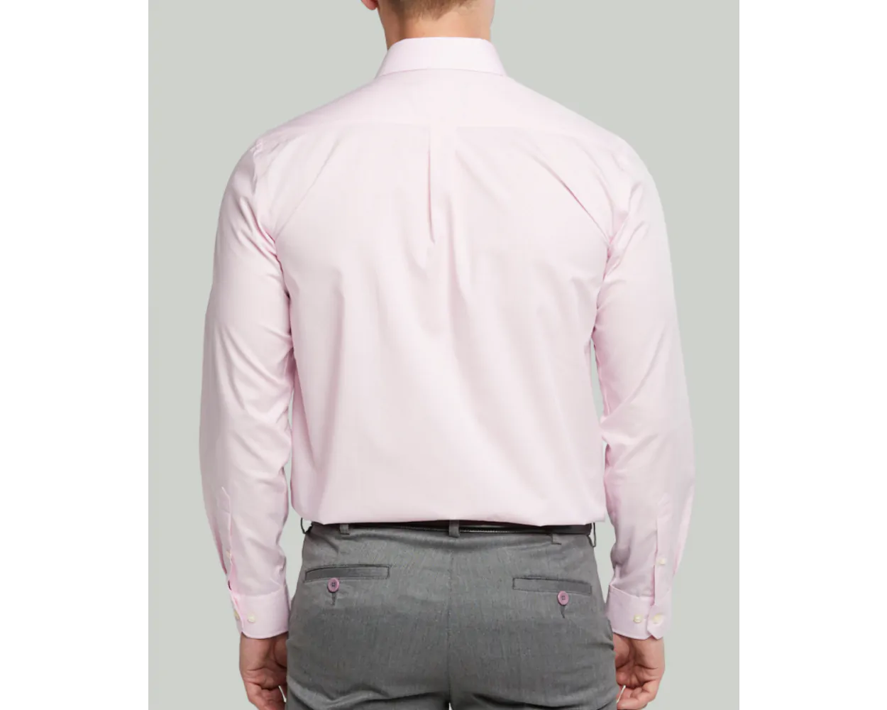 King Size Cotton-Rich Non Iron Long Sleeve Shirt - New Pink