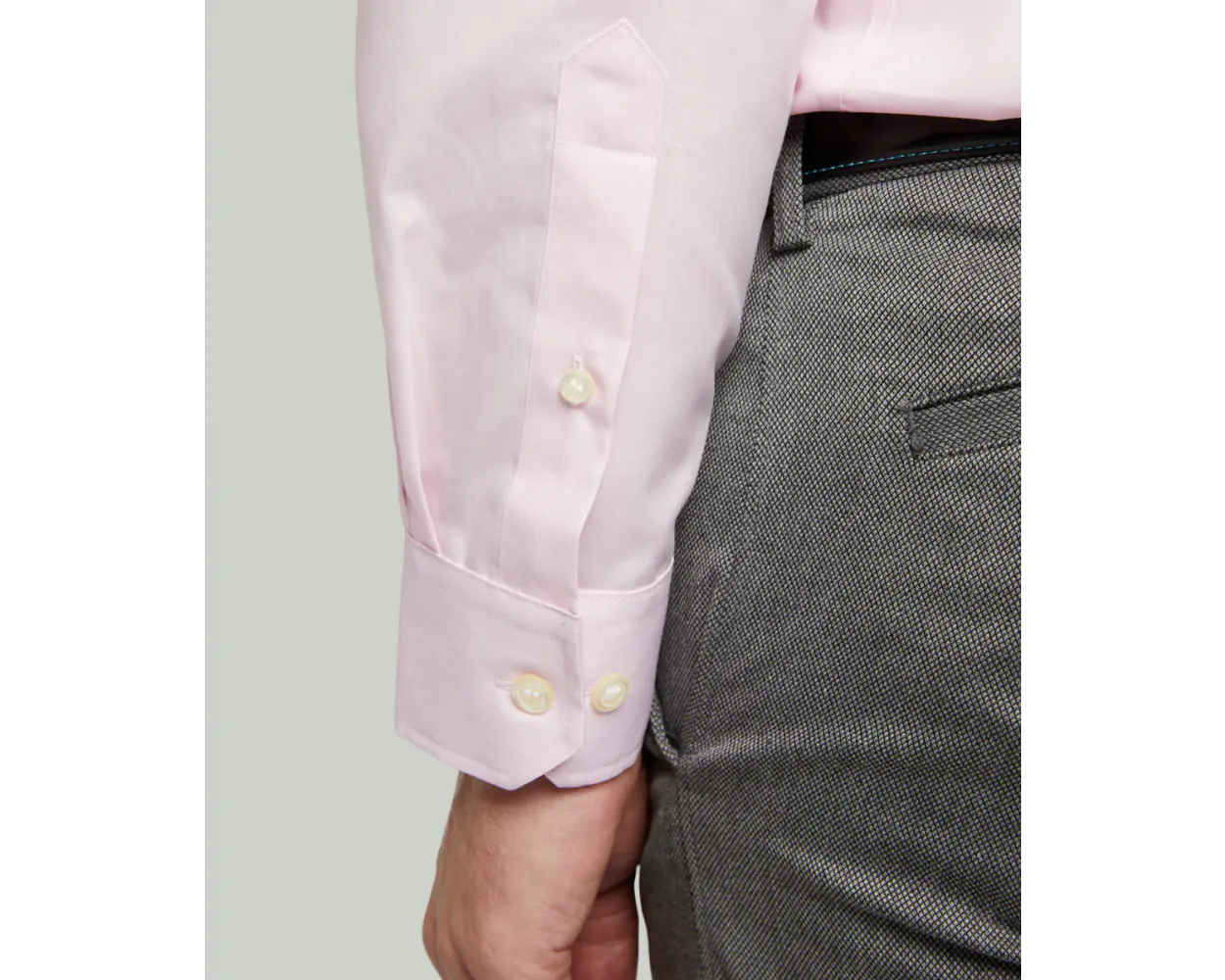 King Size Cotton-Rich Non Iron Long Sleeve Shirt - New Pink