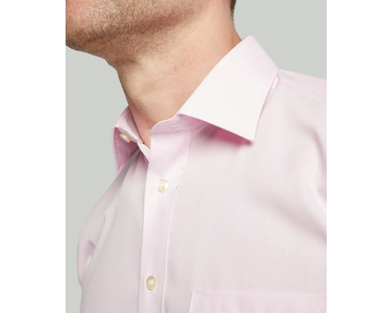 King Size Cotton-Rich Non Iron Long Sleeve Shirt - New Pink