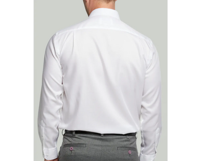 Cotton-Rich Non Iron Long Sleeve Shirt - White