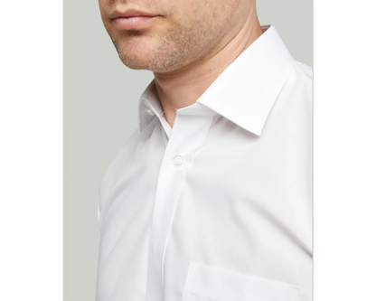 Cotton-Rich Non Iron Long Sleeve Shirt - White