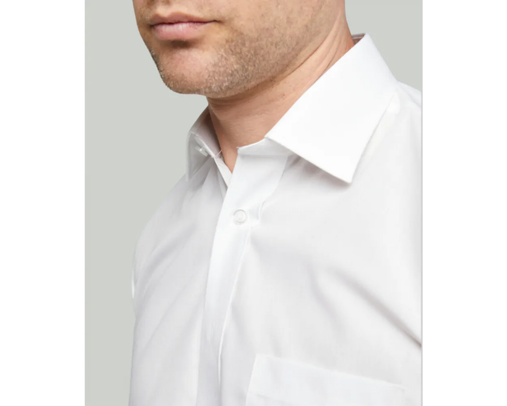 King Size Cotton-Rich Non Iron Long Sleeve Shirt - White