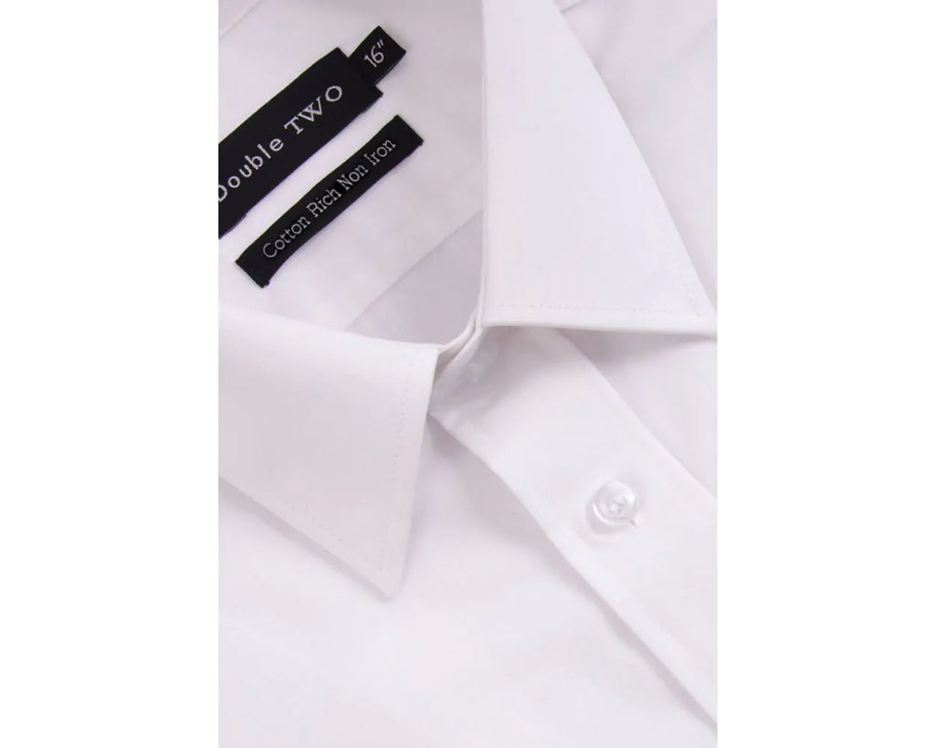 Cotton-Rich Non Iron Long Sleeve Shirt - White