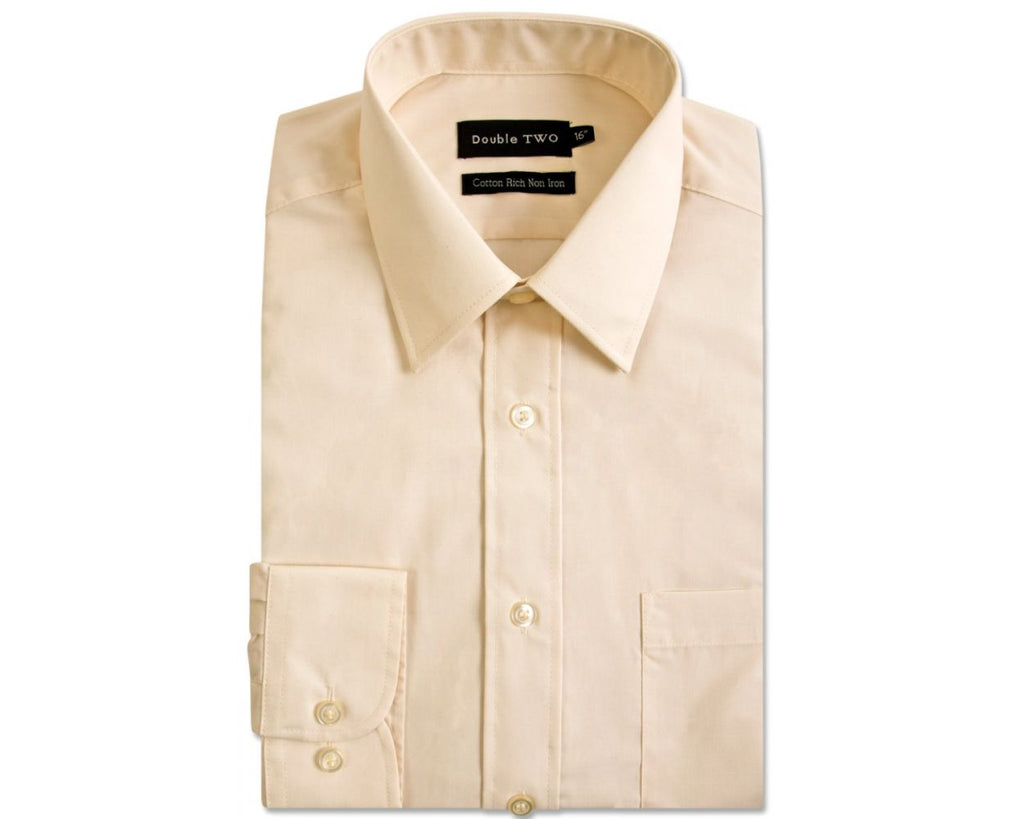 King Sze Classic Easy Care Long Sleeve Shirt - Cream