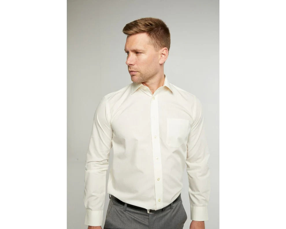 Classic Easy Care Long Sleeve Shirt - Cream