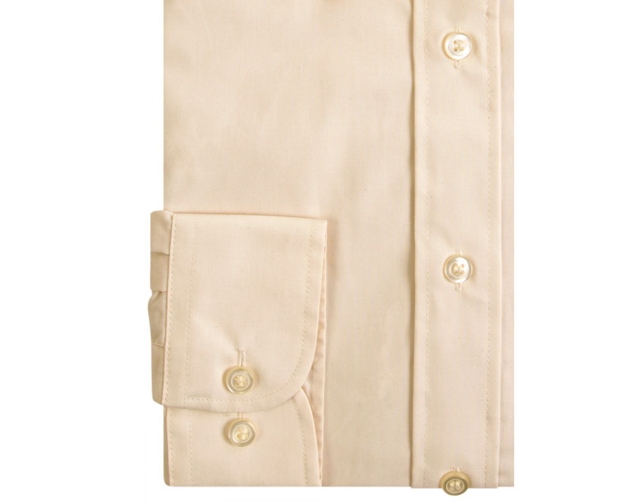 King Sze Classic Easy Care Long Sleeve Shirt - Cream