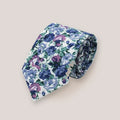 Beautiful Floral Cotton Tie - Blue 4048/2
