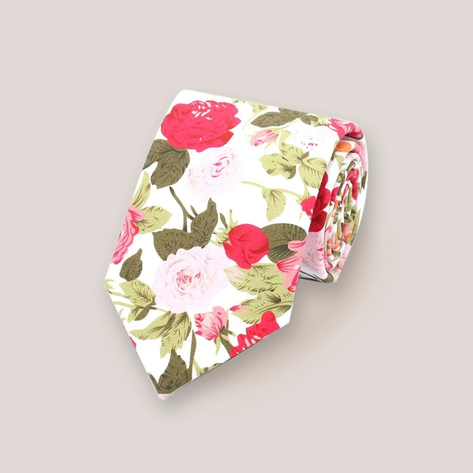 Beautiful Rose Cotton Tie - Pink 4053/2