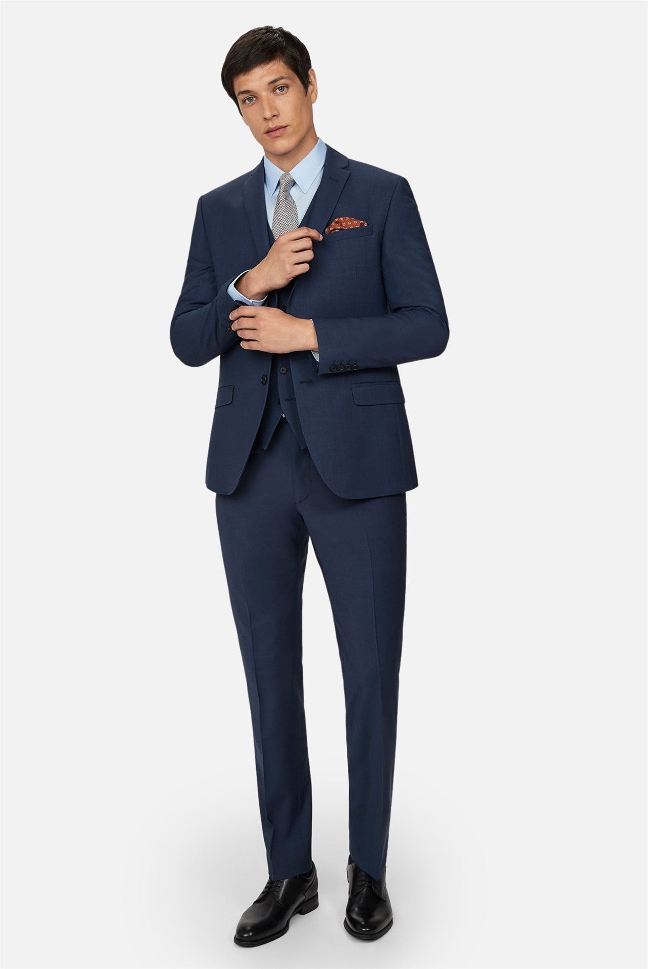 Ted Baker Slim Fit Panama Blue Suit Trouser