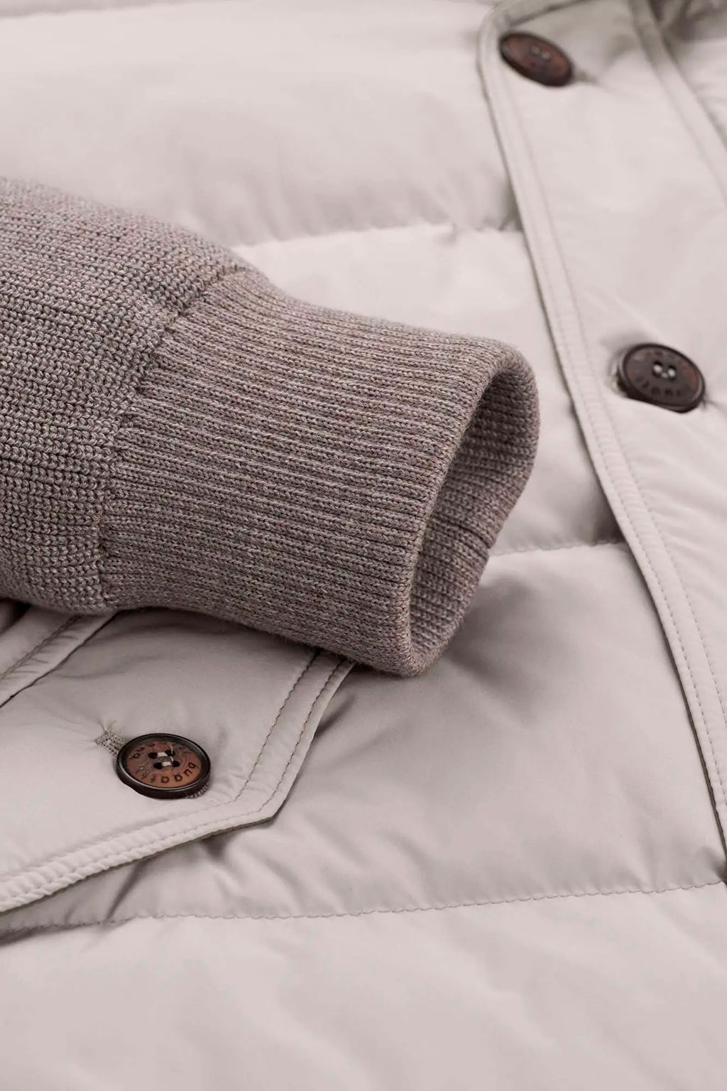 Bugatti Quilted & Knit Hybrid Jacket - Beige