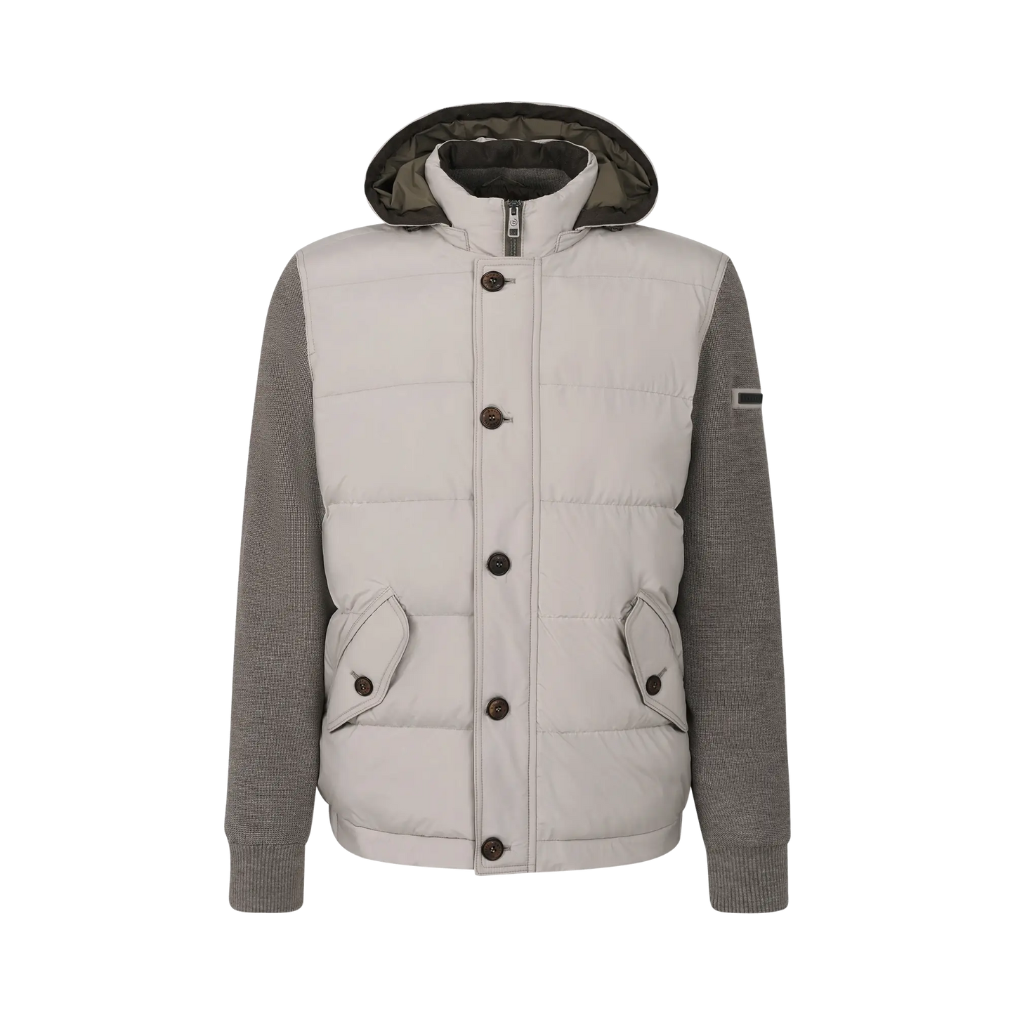 Bugatti Quilted & Knit Hybrid Jacket - Beige