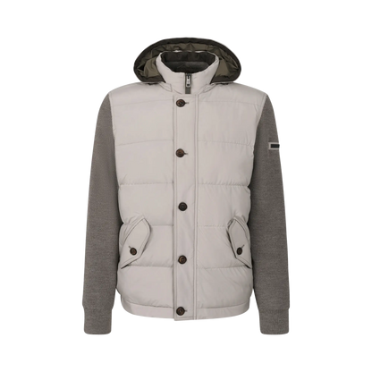 Bugatti Quilted & Knit Hybrid Jacket - Beige