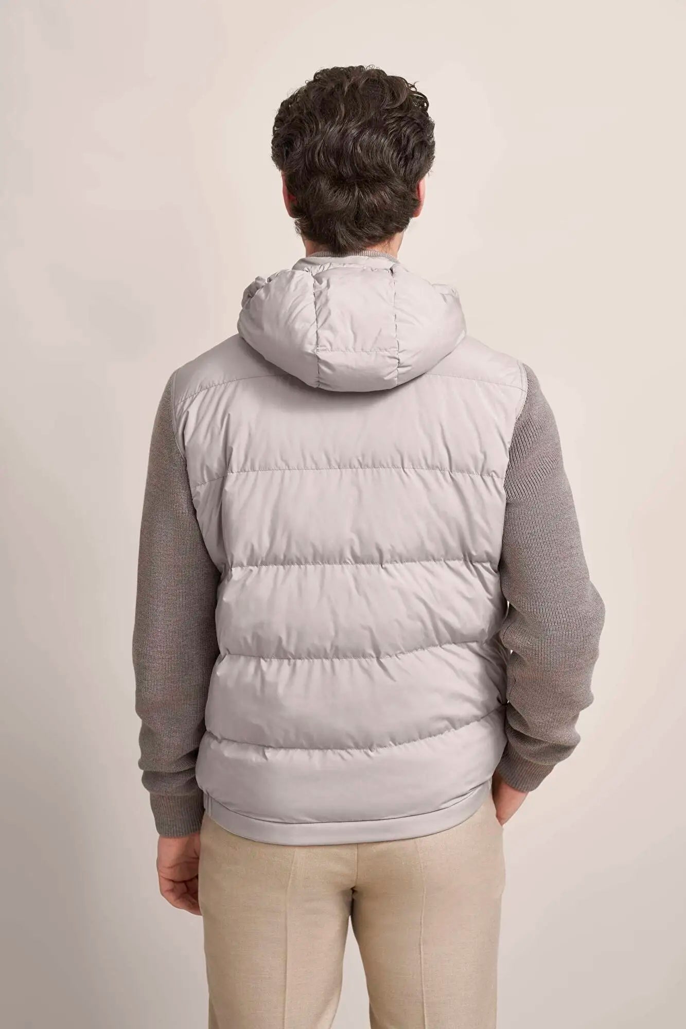 Bugatti Quilted & Knit Hybrid Jacket - Beige