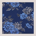 Large Flower Hankie - Blue on Navy 1915/1