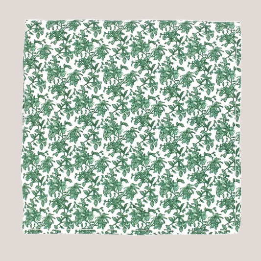 Delicate Floral Hankie - Green 4036/3