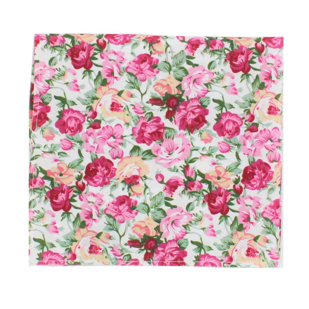 Beautiful Floral Cotton Hankie - Pink 4048/1