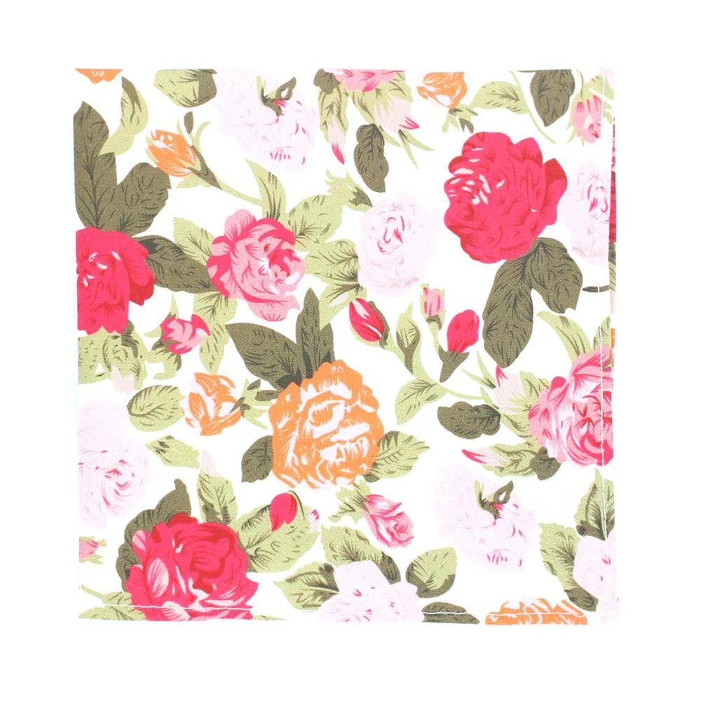 Beautiful Rose Cotton Hankie - Pink 4053/2