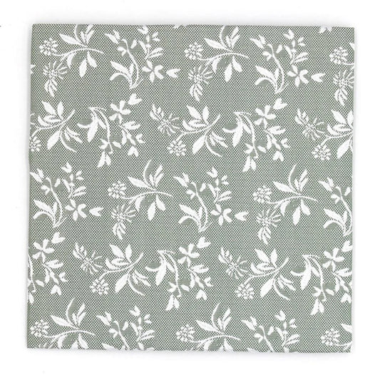 Classic Floral Silk Hankie - Sage 7101/6