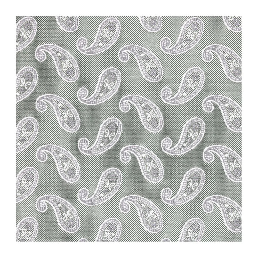 Classic Paisley Silk Hankie - Sage 7102/6