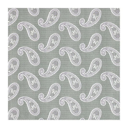 Classic Paisley Silk Hankie - Sage 7102/6