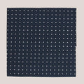Pure Silk Polka-Dot Hankie - Navy 7103/3