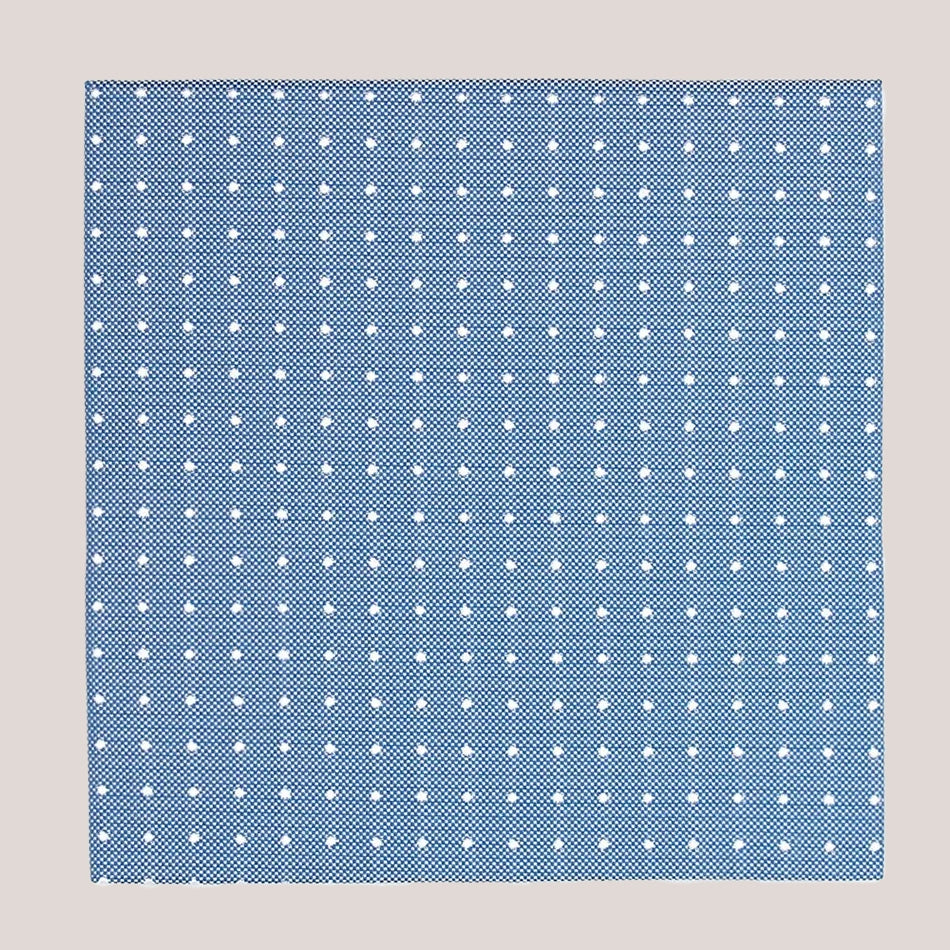 Pure Silk Polka-Dot Hankie - Sky 7103/4