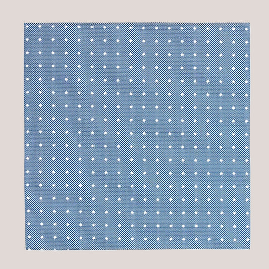 Pure Silk Polka-Dot Hankie - Sky 7103/4
