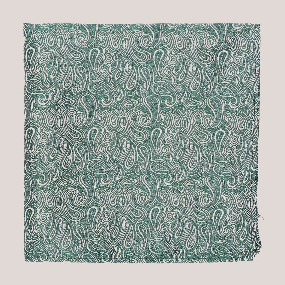 Wedding Paisley Hankie - Bottle Green 8008/4