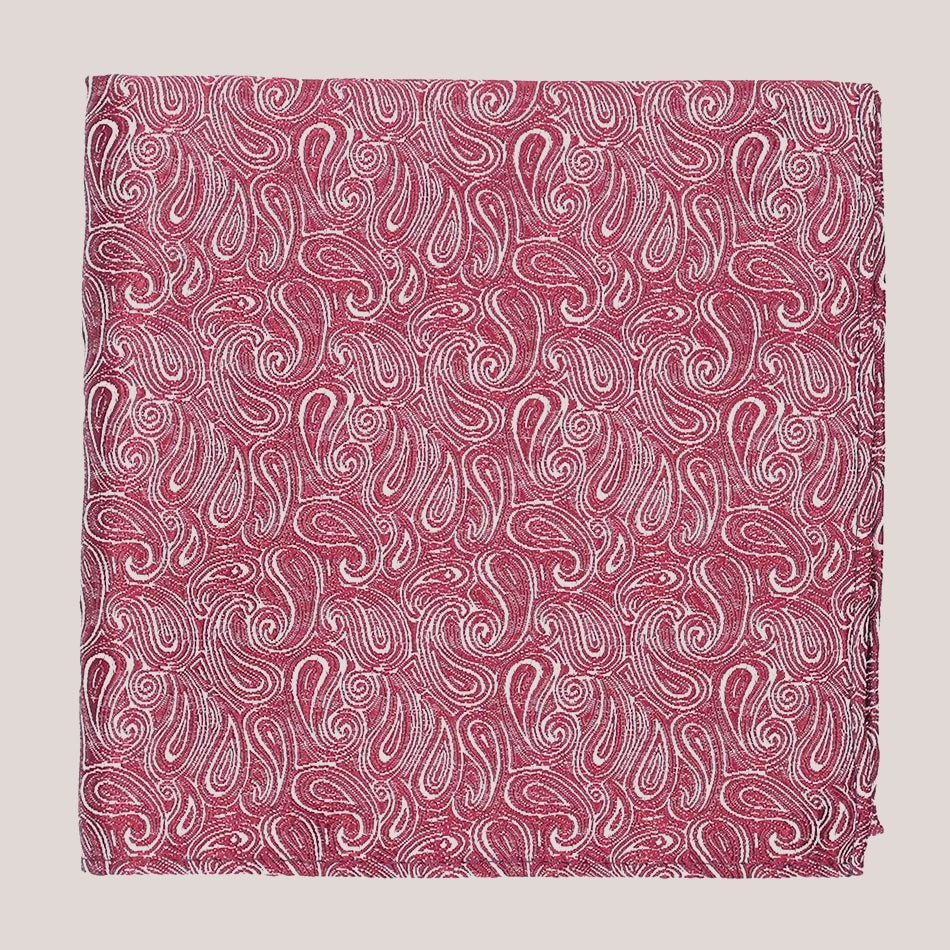 Wedding Paisley Hankie - Wine 8008/9