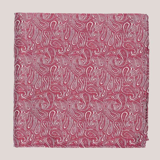 Wedding Paisley Hankie - Wine 8008/9