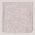 Wedding Rose Hankie - Silver on Champaign 8010/7
