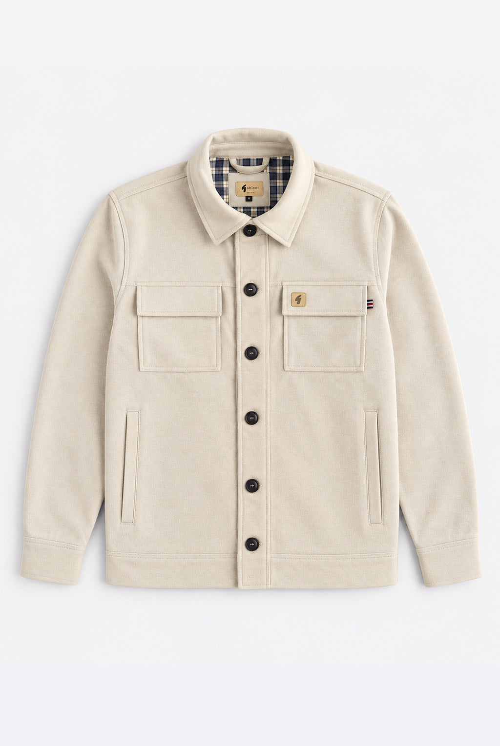 Gabbici Vintage Textured Stretch Overshirt – Cement