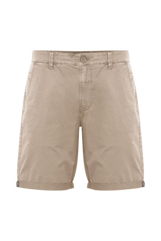 Cotton-Rich Tailored Shorts - Beige