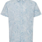 Palm Print Short Sleeve Shirt - Sky Blue