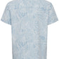 Palm Print Short Sleeve Shirt - Sky Blue
