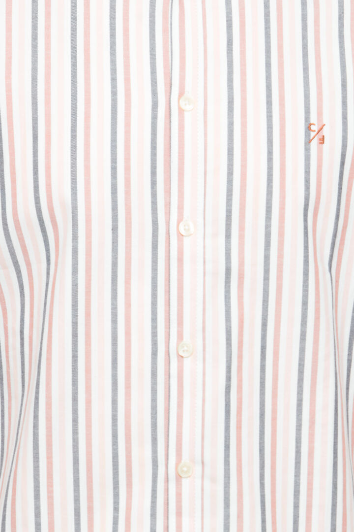 Pure-Cotton Long Sleeve Shirt - Striped