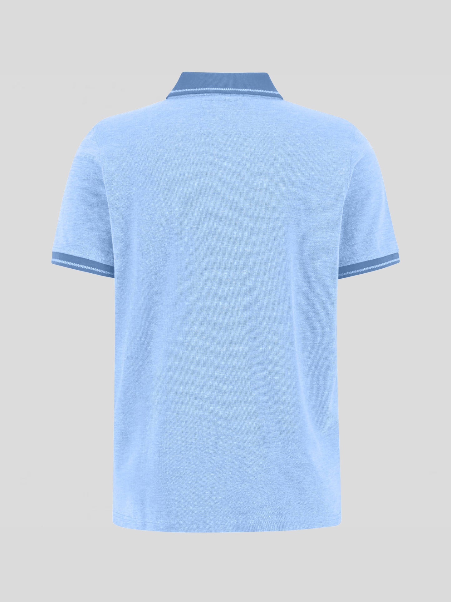 Sustainable-Cotton Two-Tone Polo - Sky Blue