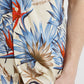 Palm Print Camp Collar Short Sleeve Shirt - Cream