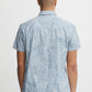 Palm Print Short Sleeve Shirt - Sky Blue