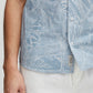 Palm Print Short Sleeve Shirt - Sky Blue