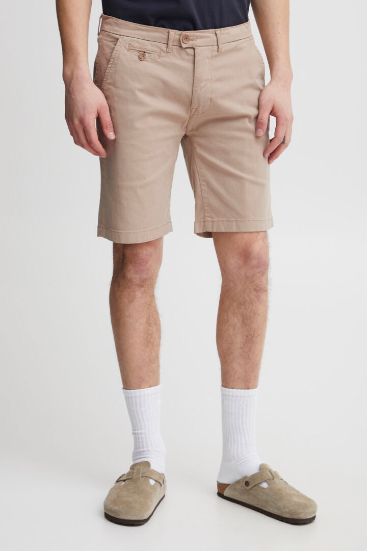 Cotton-Rich Tailored Shorts - Stone