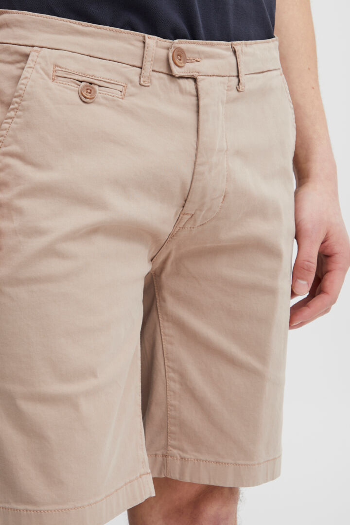 Cotton-Rich Tailored Shorts - Stone