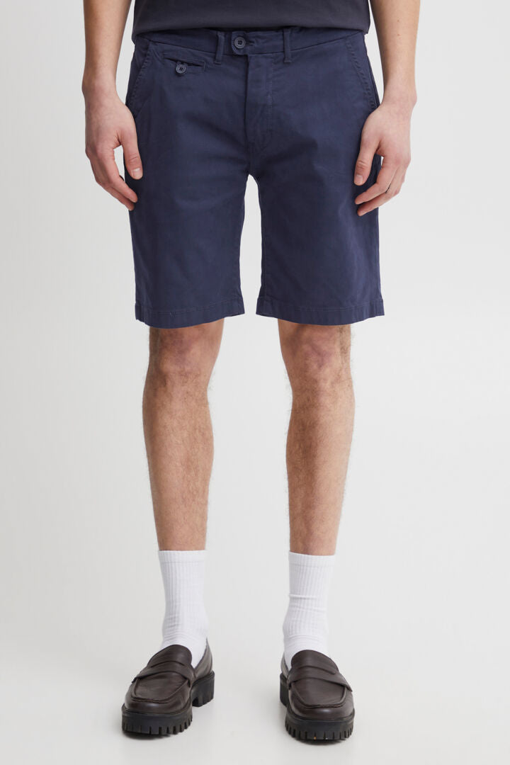 Cotton-Rich Tailored Shorts - Navy II