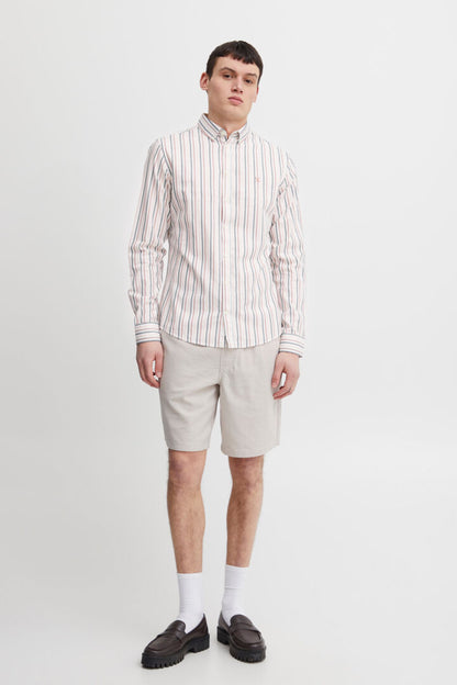Pure-Cotton Long Sleeve Shirt - Striped