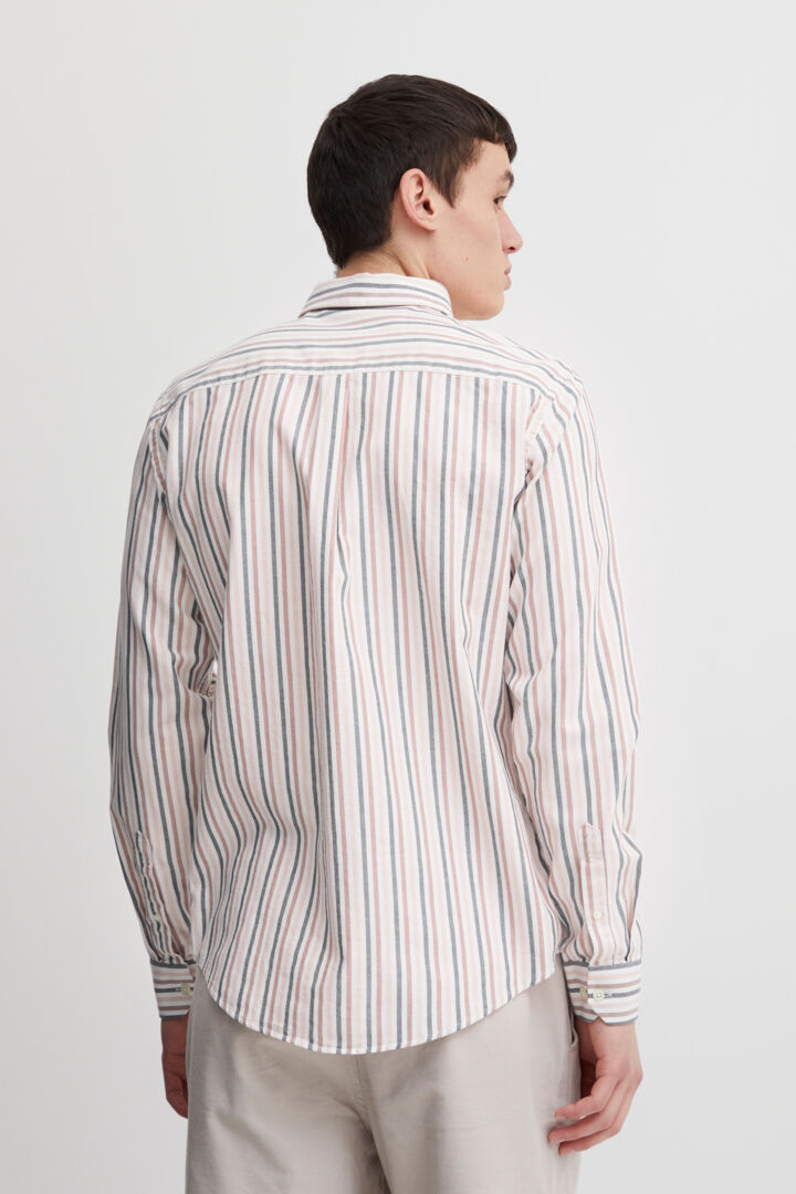 Pure-Cotton Long Sleeve Shirt - Striped
