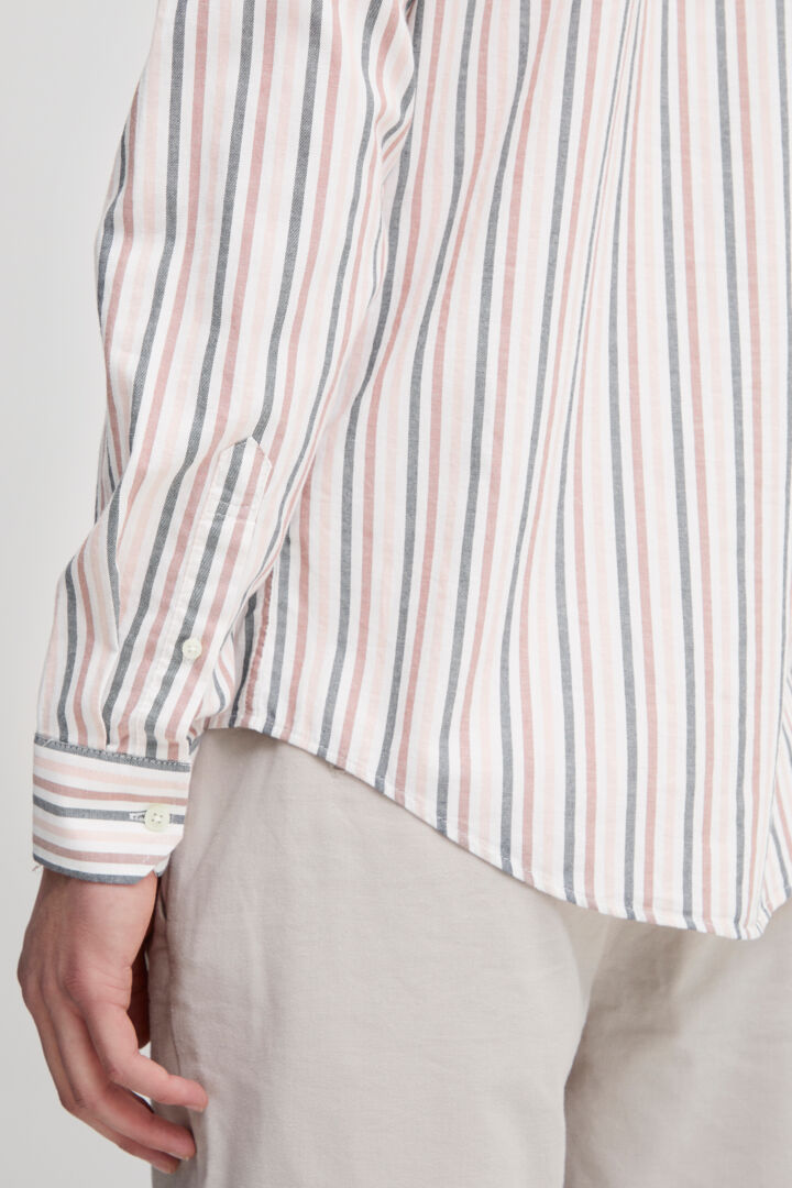 Pure-Cotton Long Sleeve Shirt - Striped